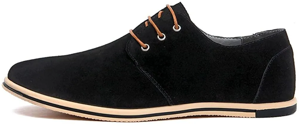 NXY Men's Suede Lace Up Oxfords Leather Casual Classic Wingtip Dress Shoes Walk Shoes Plus Size