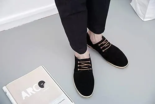 NXY Men's Suede Lace Up Oxfords Leather Casual Classic Wingtip Dress Shoes Walk Shoes Plus Size