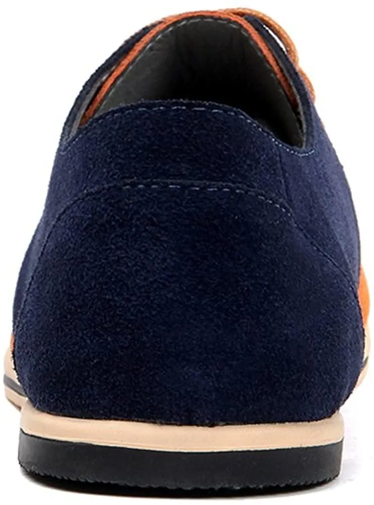 NXY Men's Suede Lace Up Oxfords Leather Casual Classic Wingtip Dress Shoes Walk Shoes Plus Size