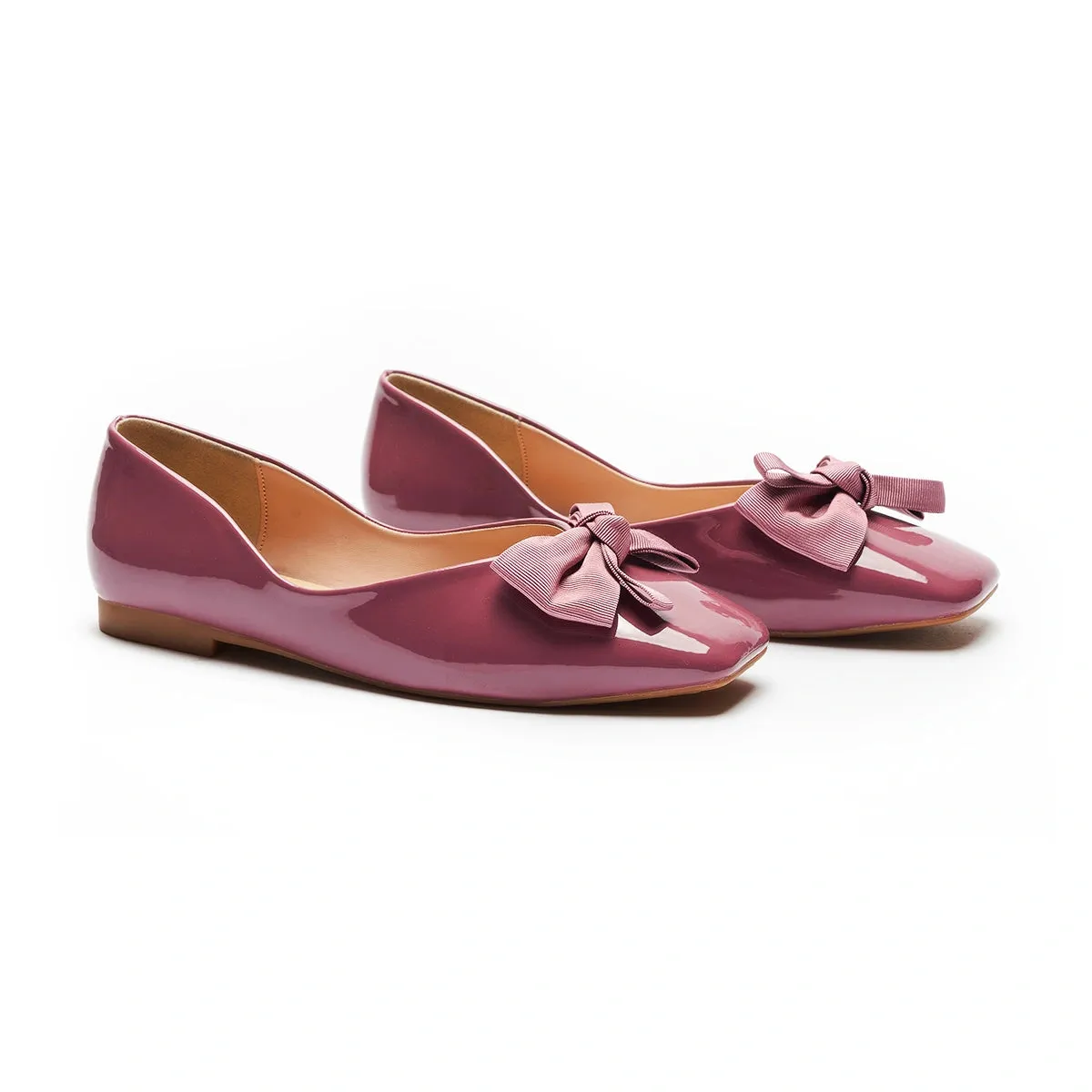 Patent Bow Ballerina Flats (Eva)