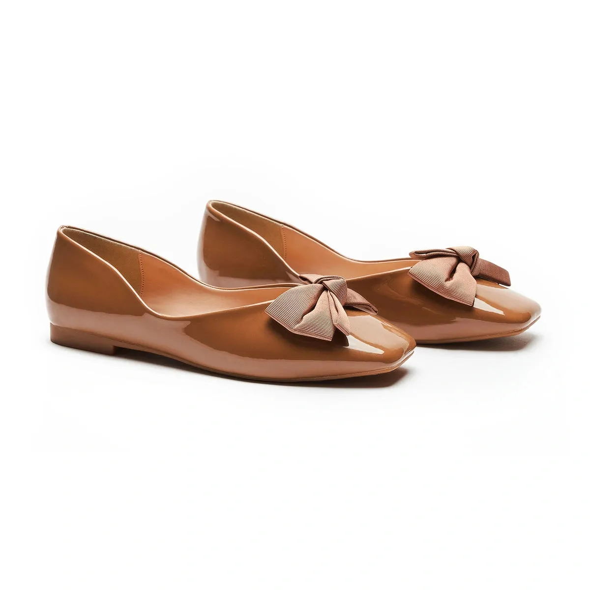 Patent Bow Ballerina Flats (Eva)