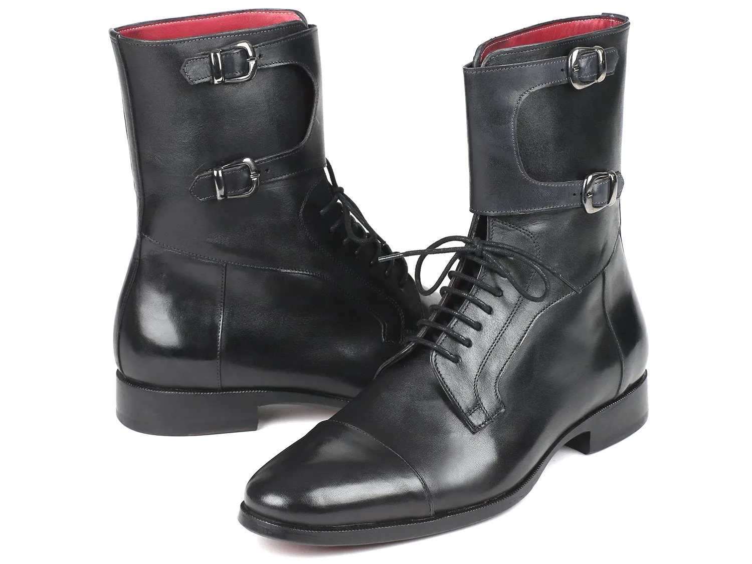 Paul Parkman Men's Calfskin High Boots in Black