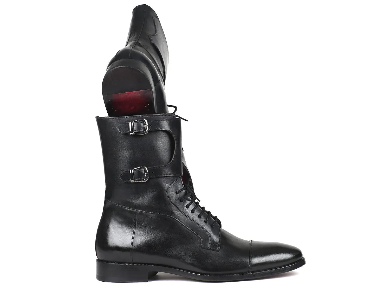 Paul Parkman Men's Calfskin High Boots in Black
