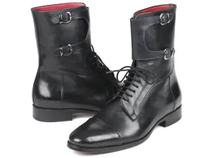 Paul Parkman Men's Calfskin High Boots in Black