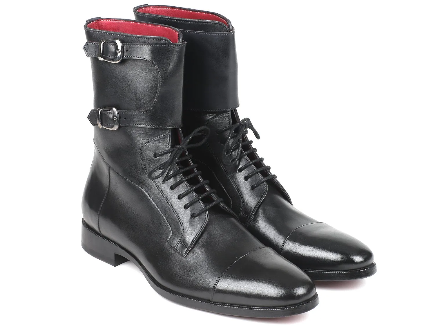 Paul Parkman Men's Calfskin High Boots in Black