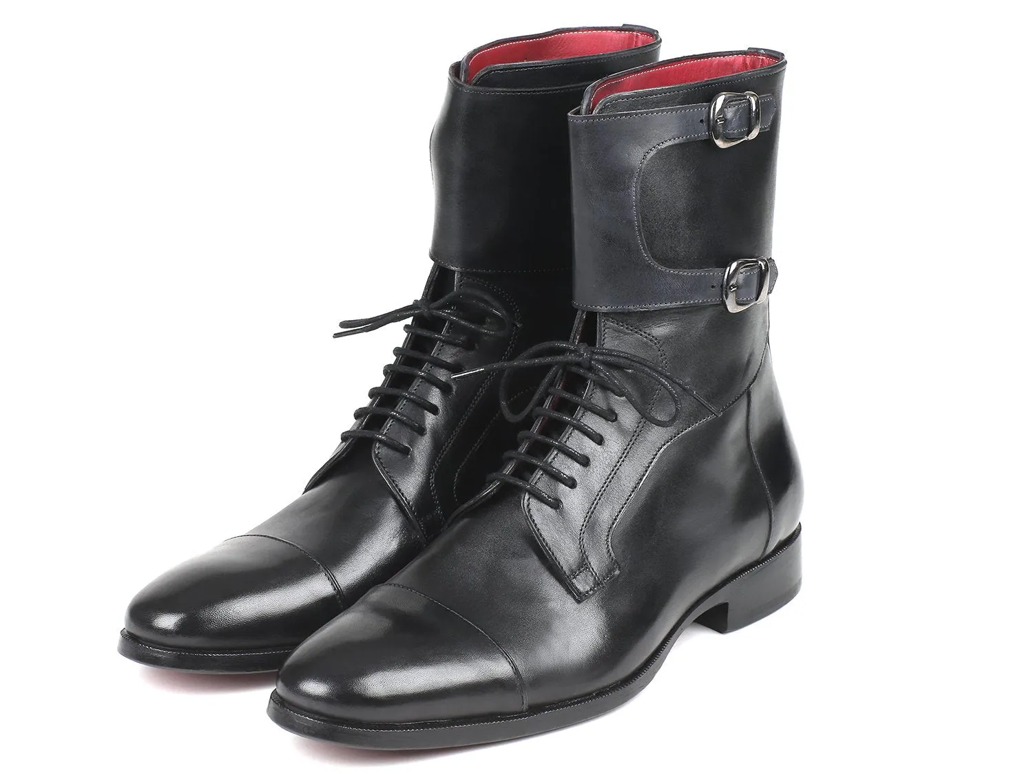 Paul Parkman Men's Calfskin High Boots in Black