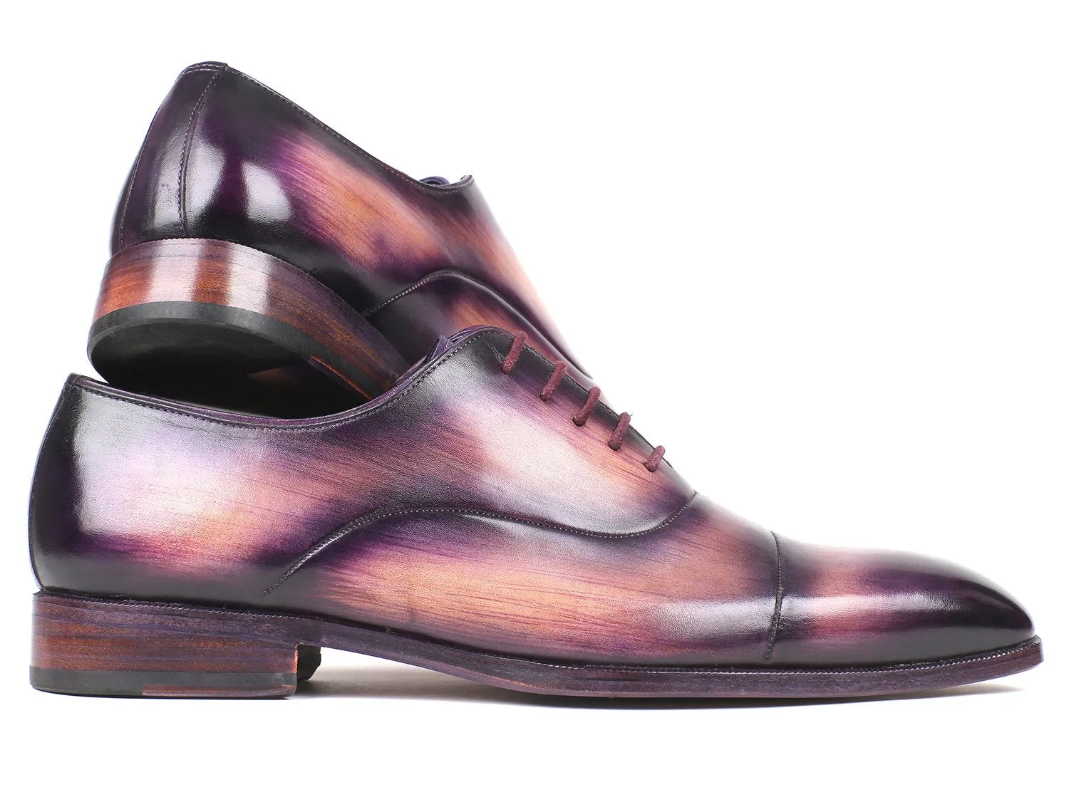 Paul Parkman Men's Cap-Toe Oxfords in Purple