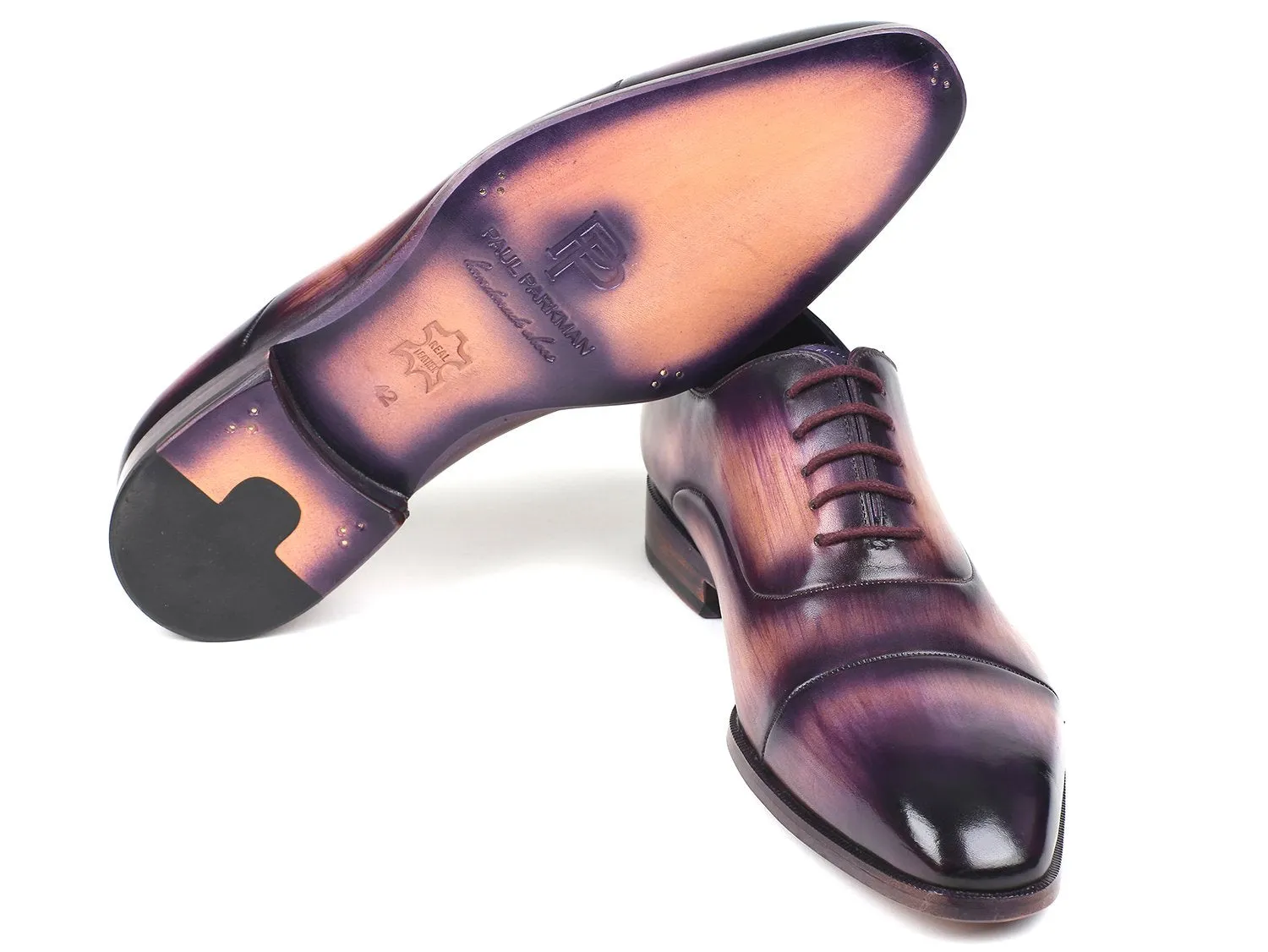 Paul Parkman Men's Cap-Toe Oxfords in Purple