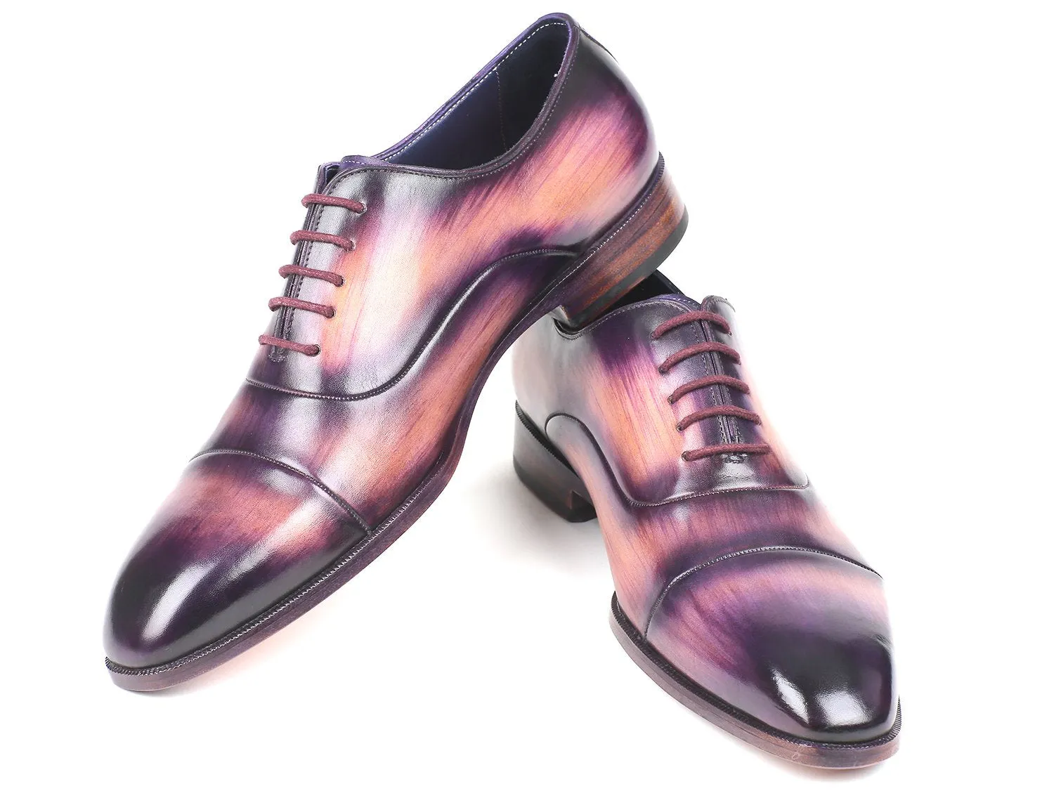 Paul Parkman Men's Cap-Toe Oxfords in Purple