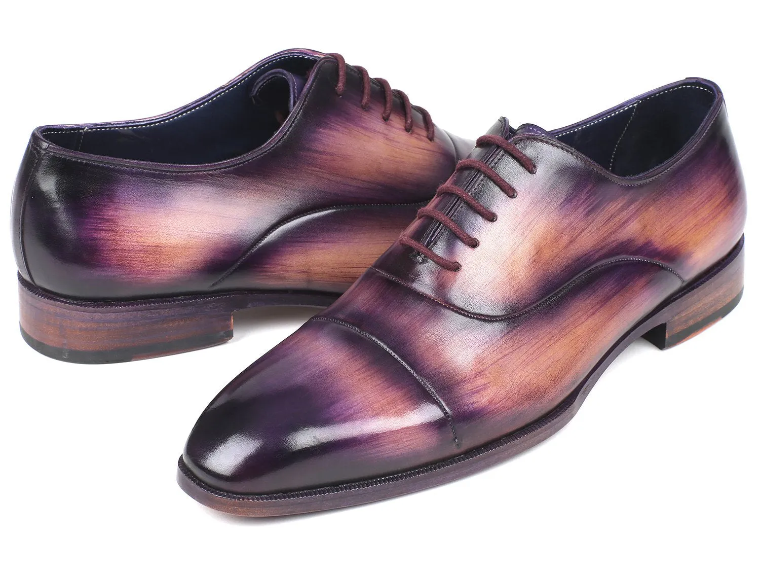Paul Parkman Men's Cap-Toe Oxfords in Purple