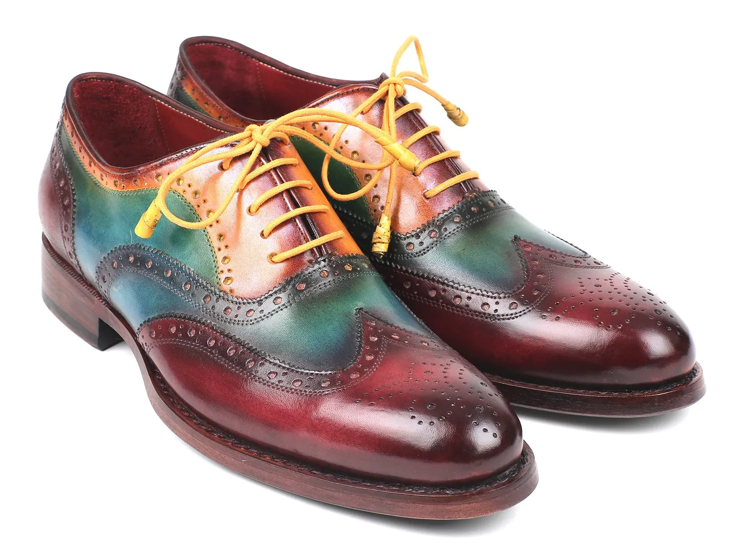 Paul Parkman Men's Goodyear Welted Wingtip Oxfords in Multiple Colors