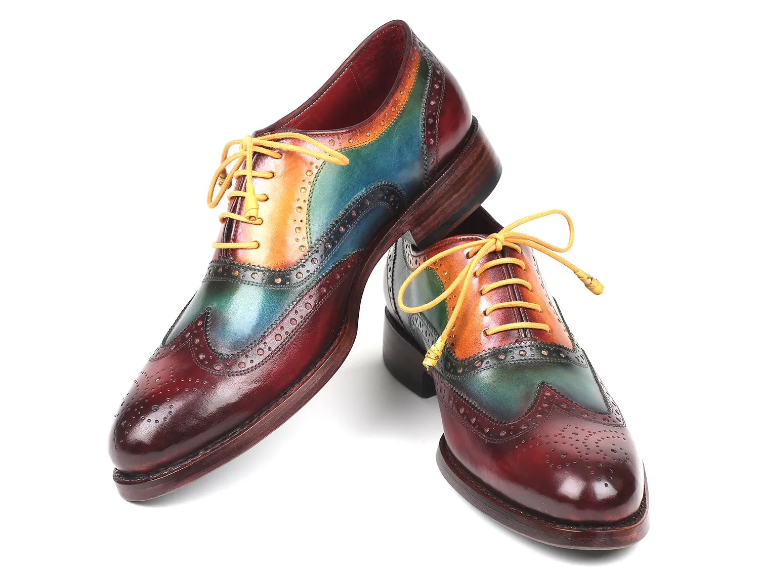 Paul Parkman Men's Goodyear Welted Wingtip Oxfords in Multiple Colors