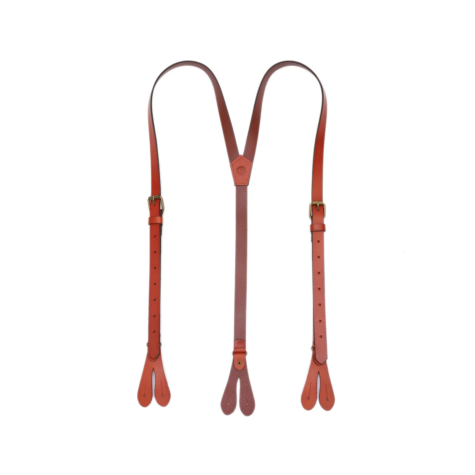 Personalized Brown Leather Suspenders, Mens Suspenders, Groomsmen Suspenders, Wedding Suspenders with Button Loops