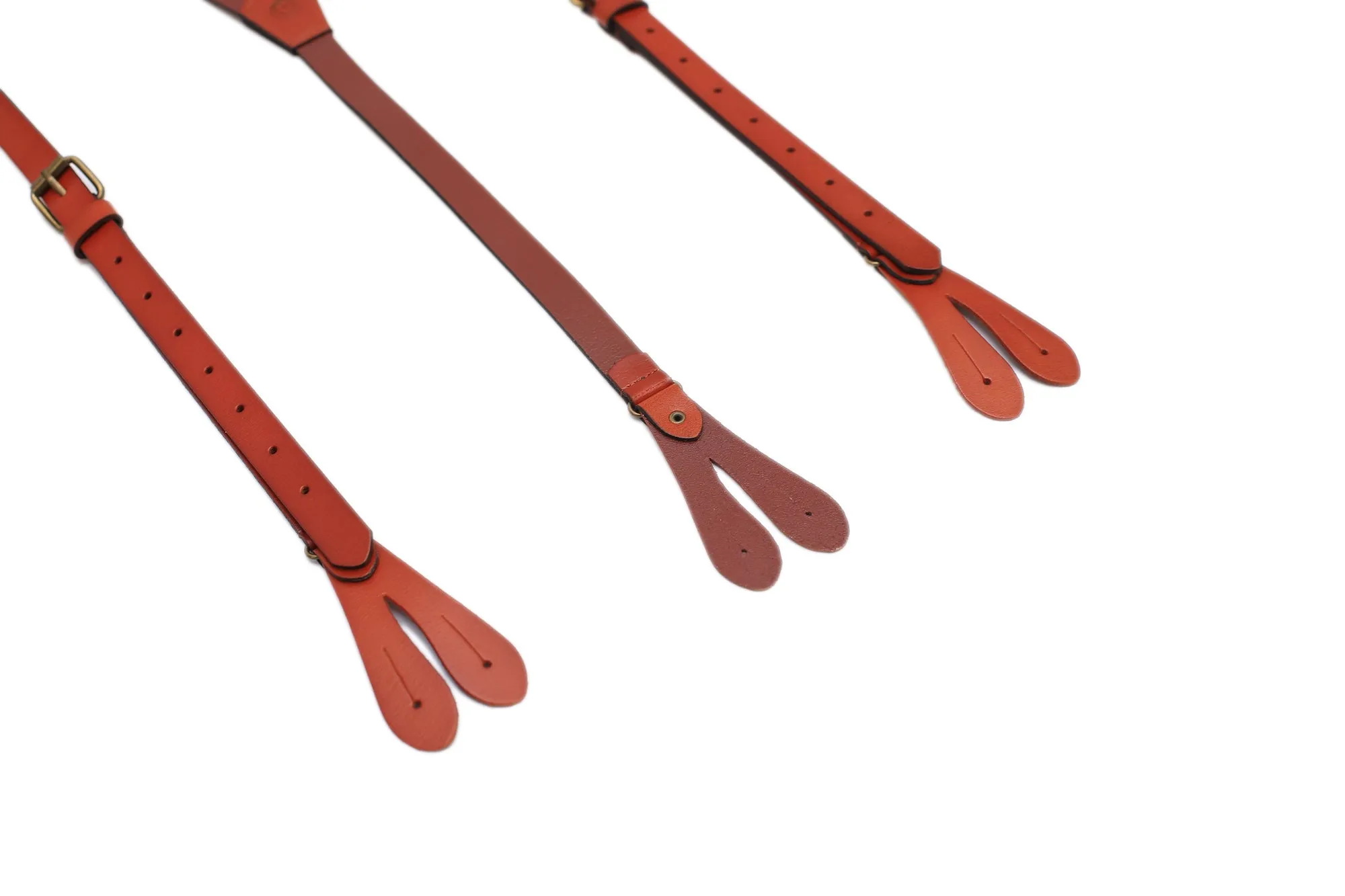 Personalized Brown Leather Suspenders, Mens Suspenders, Groomsmen Suspenders, Wedding Suspenders with Button Loops