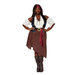 Plus Size Rogue Pirate Wench Costume Set