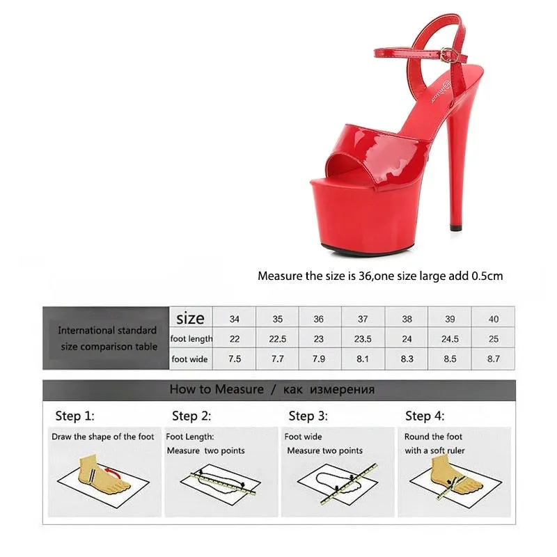 Pole Dance Shoes Stripper High Heels Women Sexy Show Shoes Sandals Party Club Platform High-heeled Shoes Wedding New