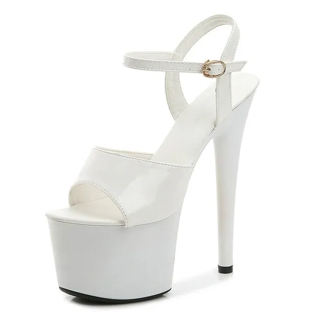 Pole Dance Shoes Stripper High Heels Women Sexy Show Shoes Sandals Party Club Platform High-heeled Shoes Wedding New
