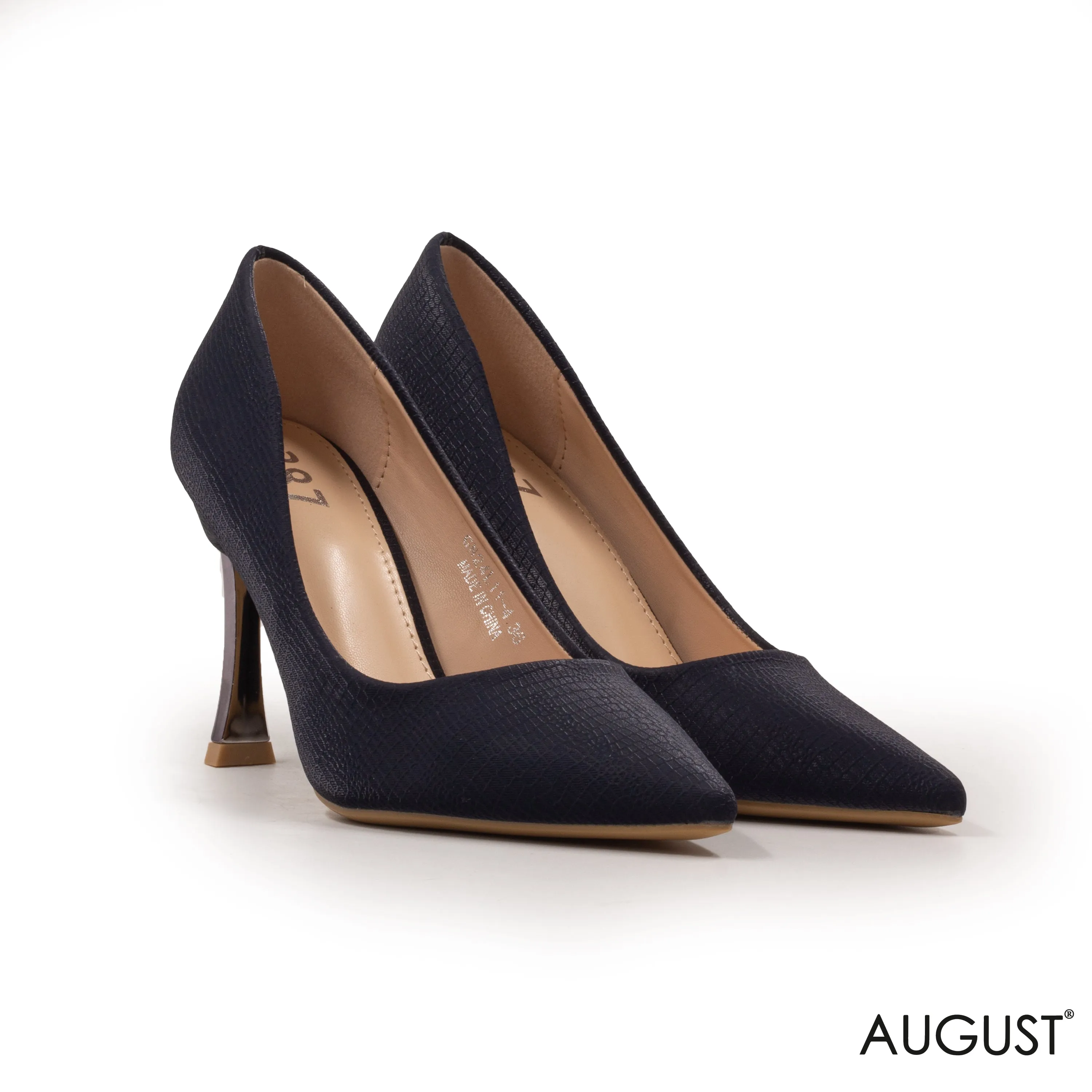 PRINT HIGH-HEEL LEATHER SHOES