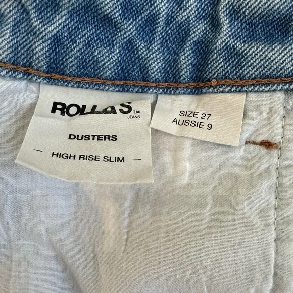 ROLLA'S Dusters High Rise Slim Denim Short,‎ Size 27&quot;