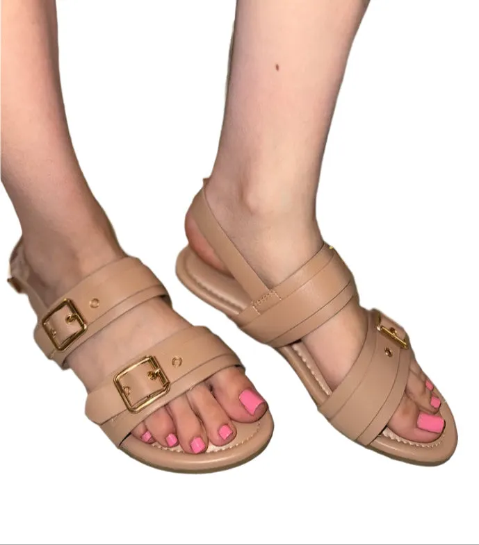 SANDAL WITH TWO STRIPS IN THE FRONT FLAT AND COMFORTABLE