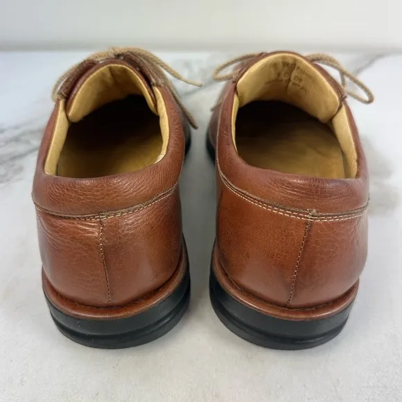 Sandro Men's Comfort Walk Cognac Leather Split Cap Toe Oxford Dress Shoes, 9
