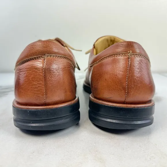 Sandro Men's Comfort Walk Cognac Leather Split Cap Toe Oxford Dress Shoes, 9