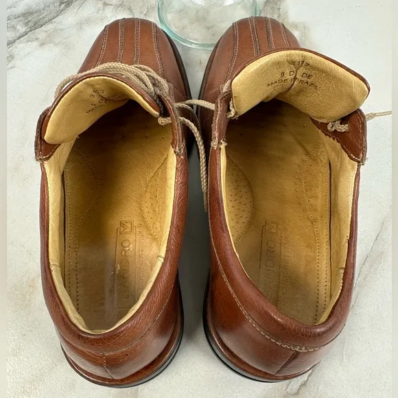 Sandro Men's Comfort Walk Cognac Leather Split Cap Toe Oxford Dress Shoes, 9
