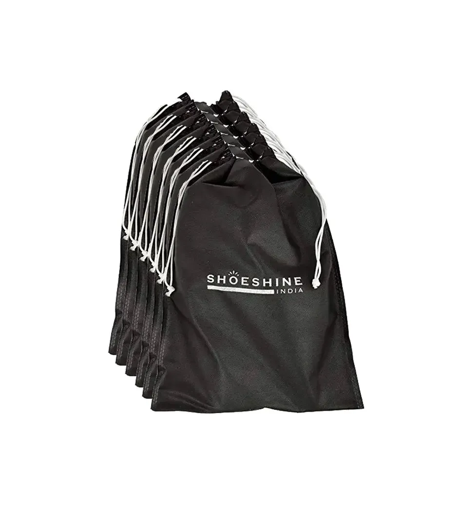 SHOESHINE Shoe Bag (Pack of 6) Shoe Storage bag for home & travel - Brown