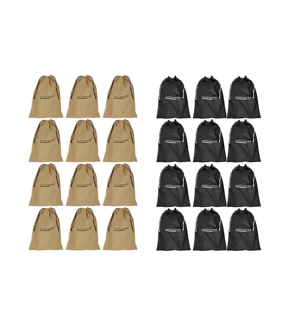 SHOESHINE Shoe Bag (Pack of 6) Shoe Storage bag for home & travel - Brown