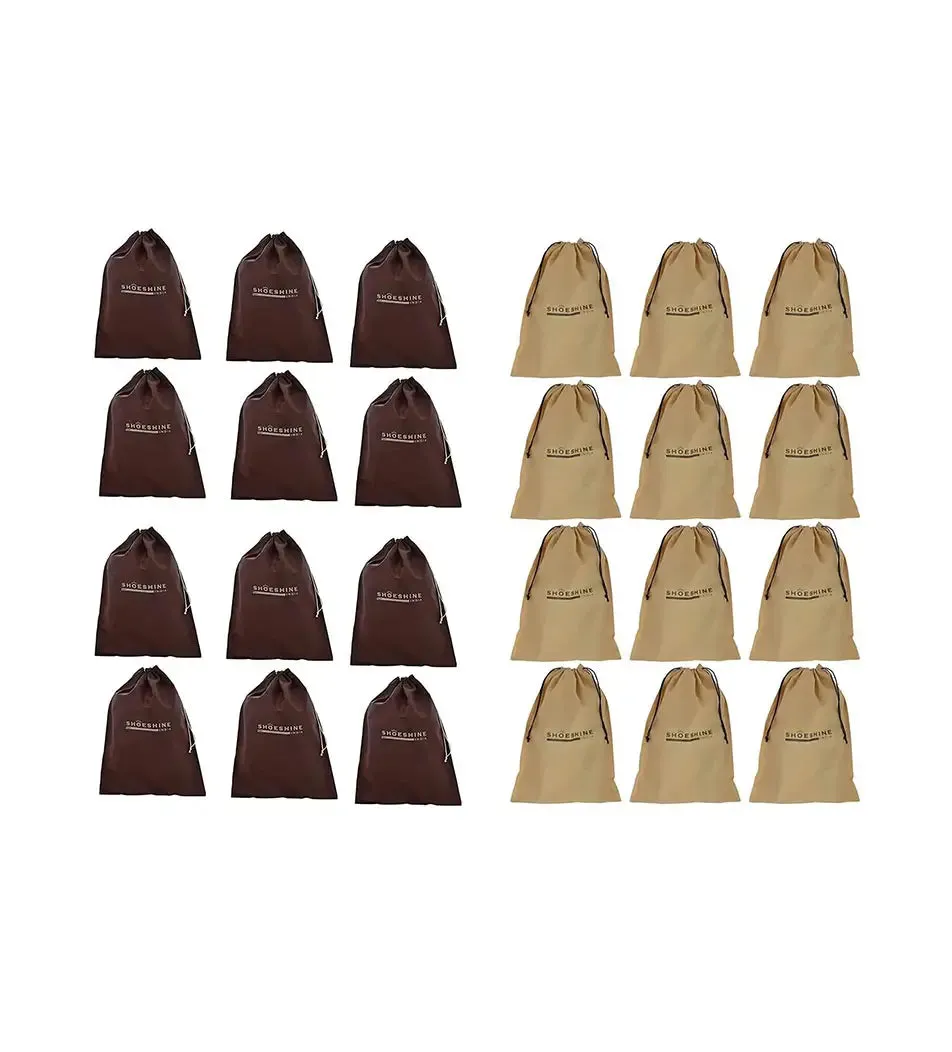 SHOESHINE Shoe Bag (Pack of 6) Shoe Storage bag for home & travel - Brown