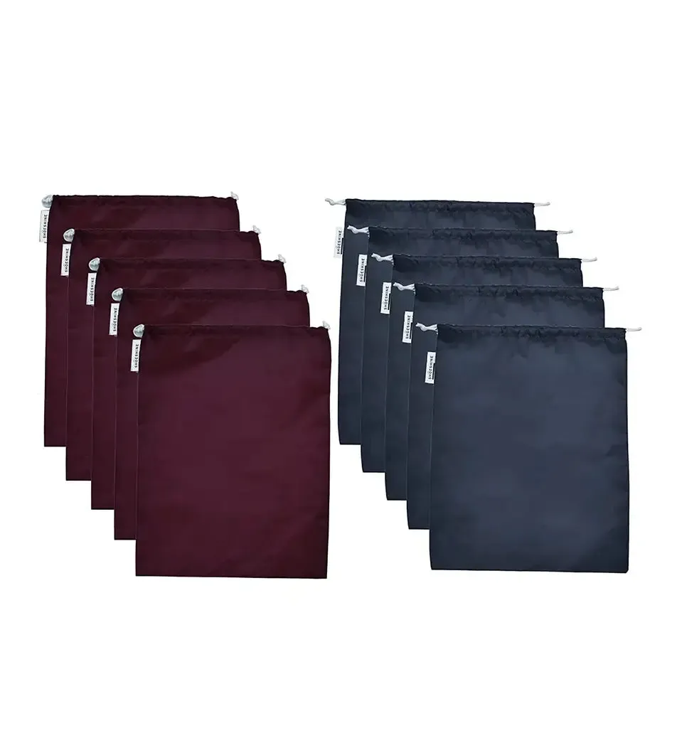 SHOESHINE Shoe Bag (Pack of 6) Water Resistant and Dust Proof Shoe Storage Bag - Grey