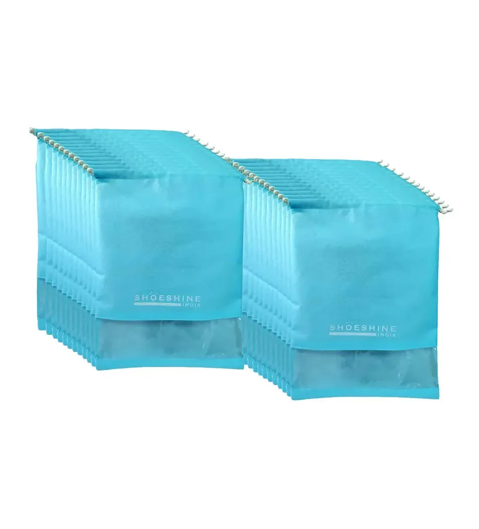 SHOESHINE Shoe Bags (Pack of 12) Travel Shoe Pouch - White Heart