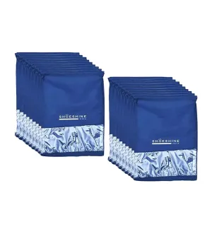 SHOESHINE Shoe Bags (Pack of 18) Travel Shoe Pouch - Navy