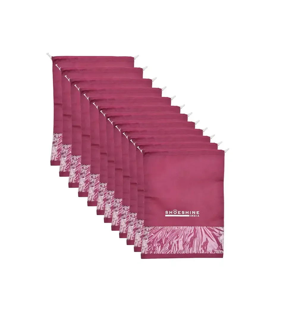 SHOESHINE Shoe Bags (Pack of 18) Travel Shoe Pouch - Navy