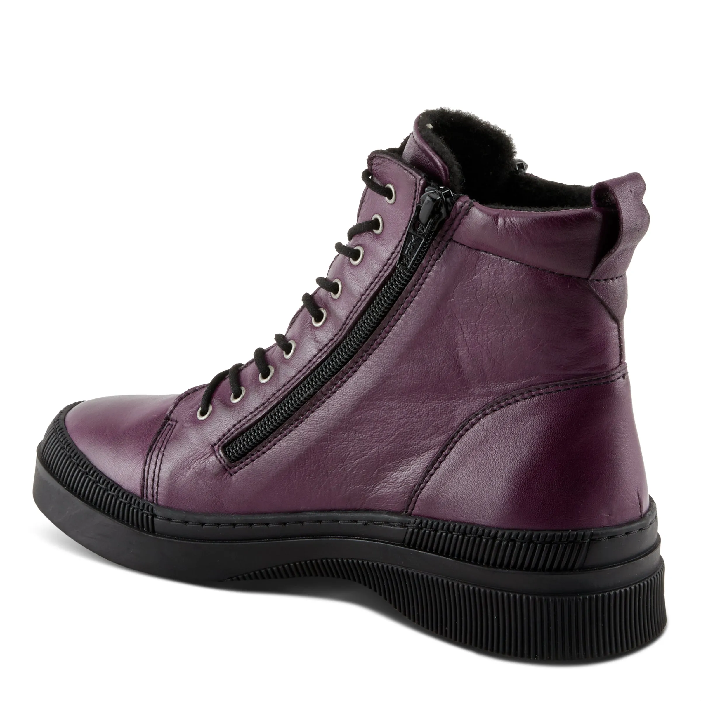 Spring Step Shoes Hoylein Women's Leather Rugged Combat Style Boots