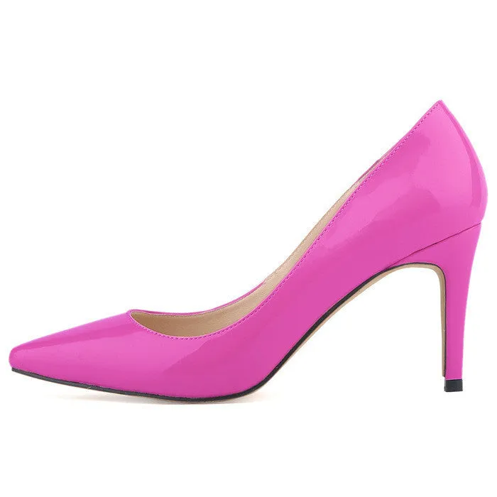 Spring summer fashion star pointed toe solid high heels shoes nightclub women's pumps thin heels slip on shoes size 35-42