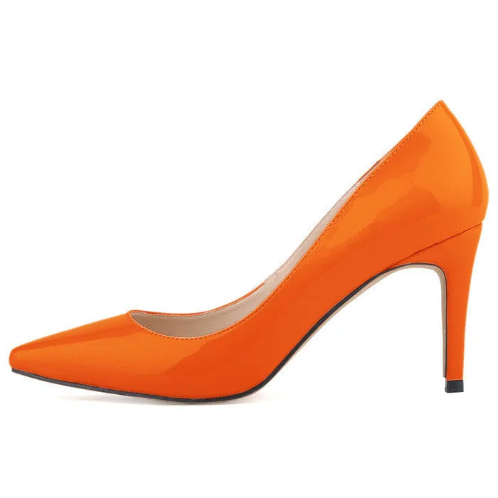 Spring summer fashion star pointed toe solid high heels shoes nightclub women's pumps thin heels slip on shoes size 35-42