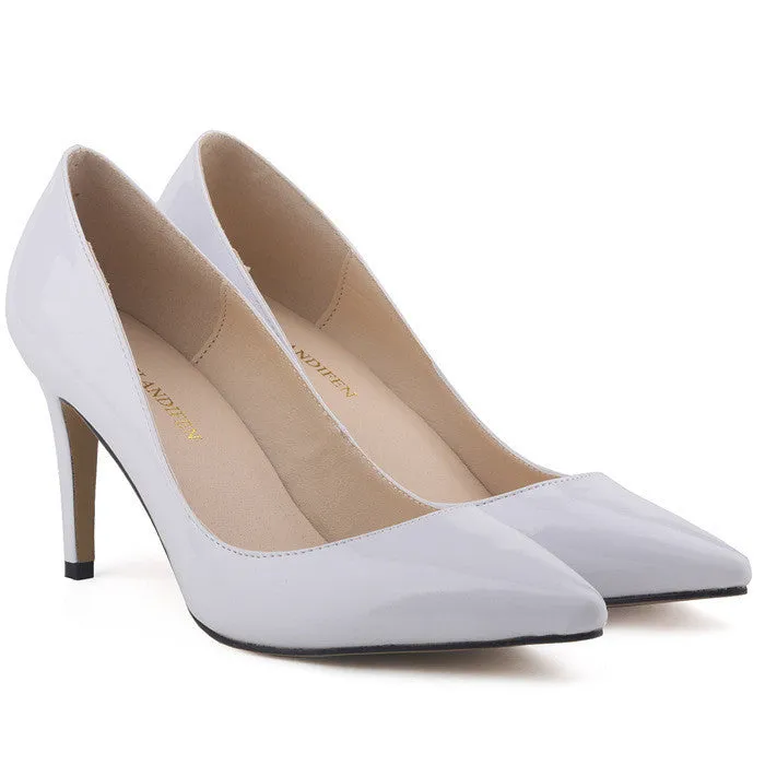 Spring summer fashion star pointed toe solid high heels shoes nightclub women's pumps thin heels slip on shoes size 35-42