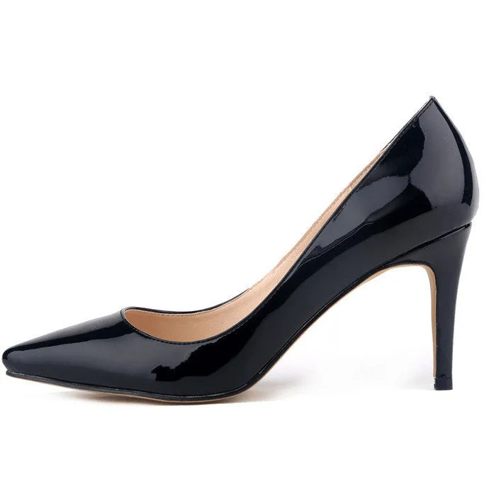 Spring summer fashion star pointed toe solid high heels shoes nightclub women's pumps thin heels slip on shoes size 35-42