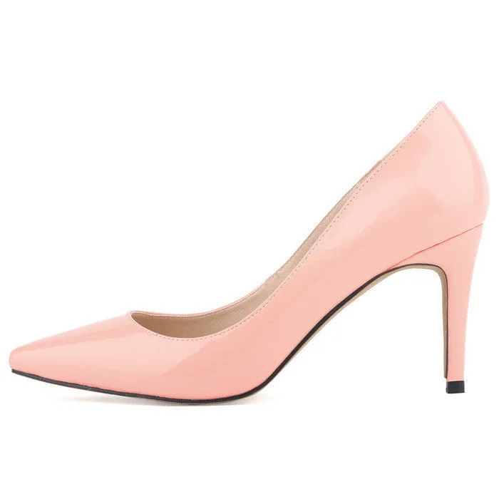 Spring summer fashion star pointed toe solid high heels shoes nightclub women's pumps thin heels slip on shoes size 35-42