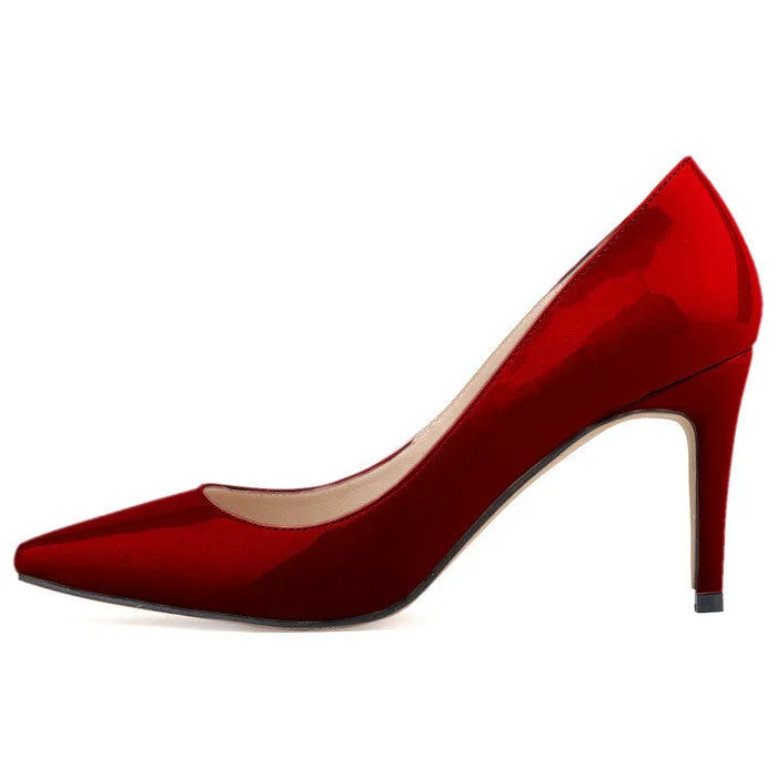 Spring summer fashion star pointed toe solid high heels shoes nightclub women's pumps thin heels slip on shoes size 35-42