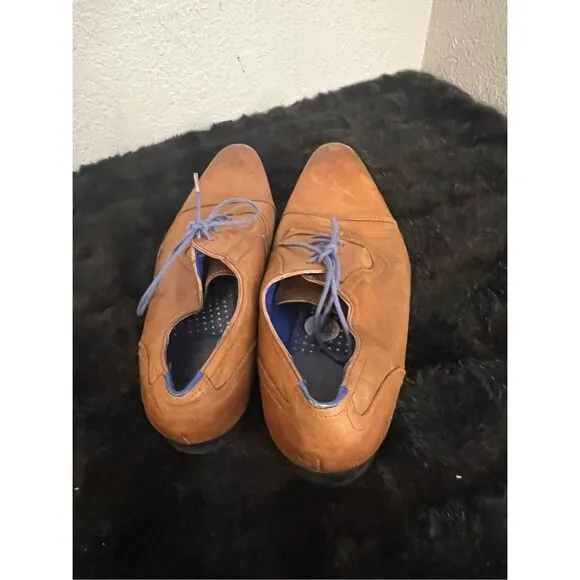 Ted Baker London Roger  Size 11.5 Wingtip Oxford Dress Shoes Brown Leather