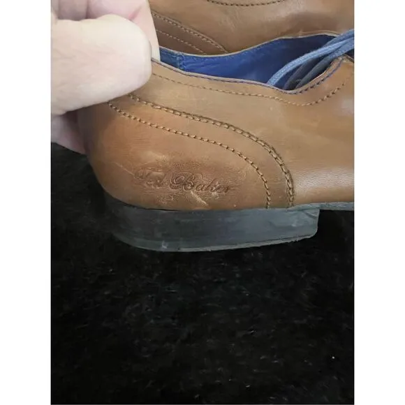 Ted Baker London Roger  Size 11.5 Wingtip Oxford Dress Shoes Brown Leather
