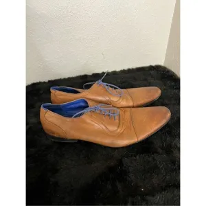 Ted Baker London Roger  Size 11.5 Wingtip Oxford Dress Shoes Brown Leather