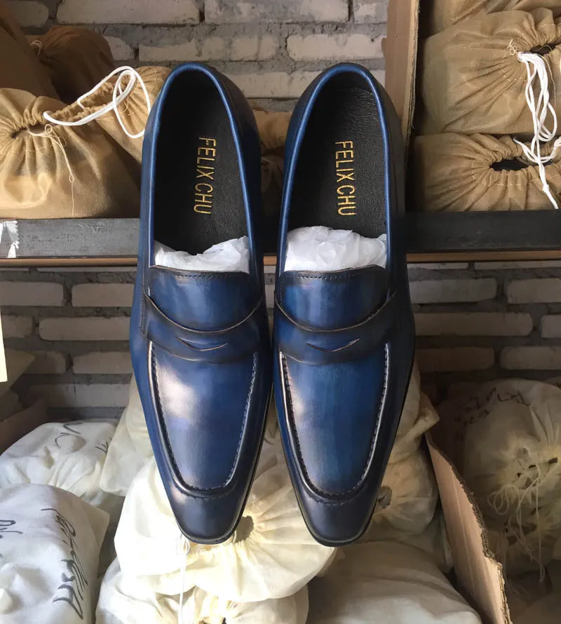 The First Layer Of Cowhide Men's Shoes Handmade Business High-end