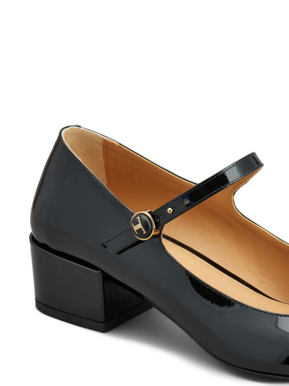TOD'S Leather Pumps with Almond Toe Design and Gold-Tone Accents