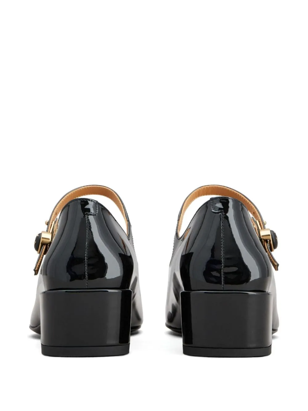 TOD'S Leather Pumps with Almond Toe Design and Gold-Tone Accents