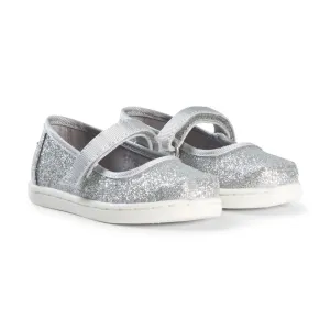 TOMS SILVER MARY JANE INFANT