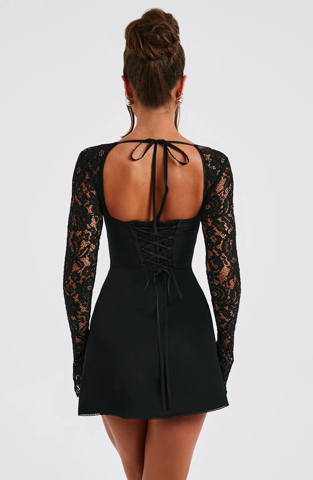 Twilight Temptation Mini Dress - Black