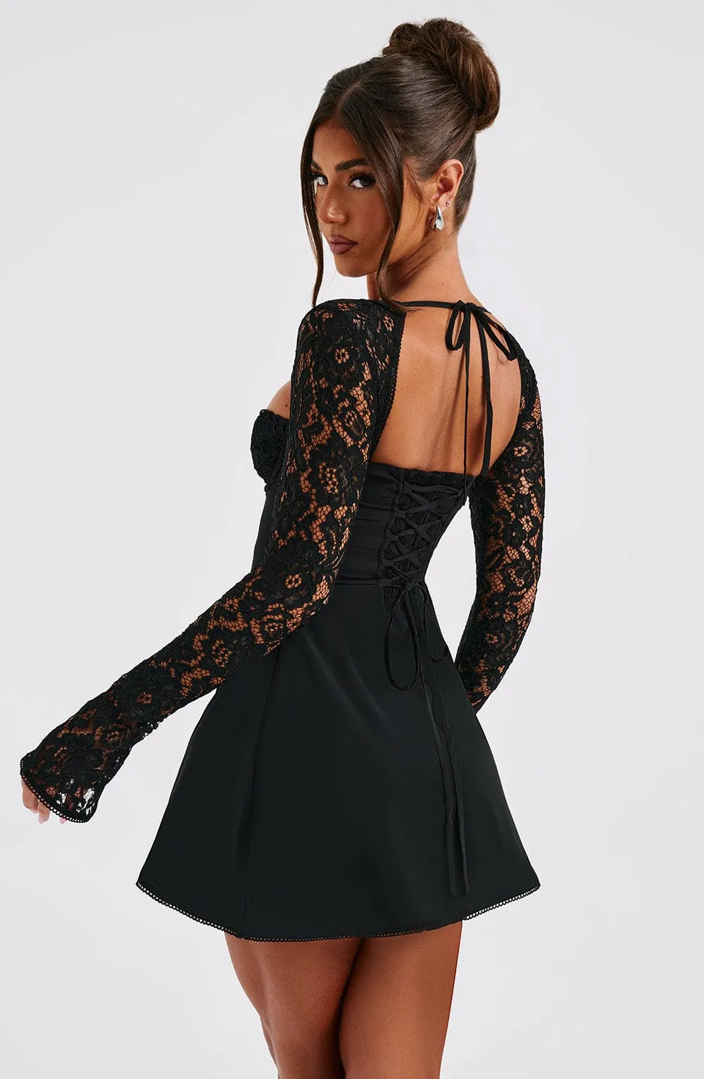 Twilight Temptation Mini Dress - Black